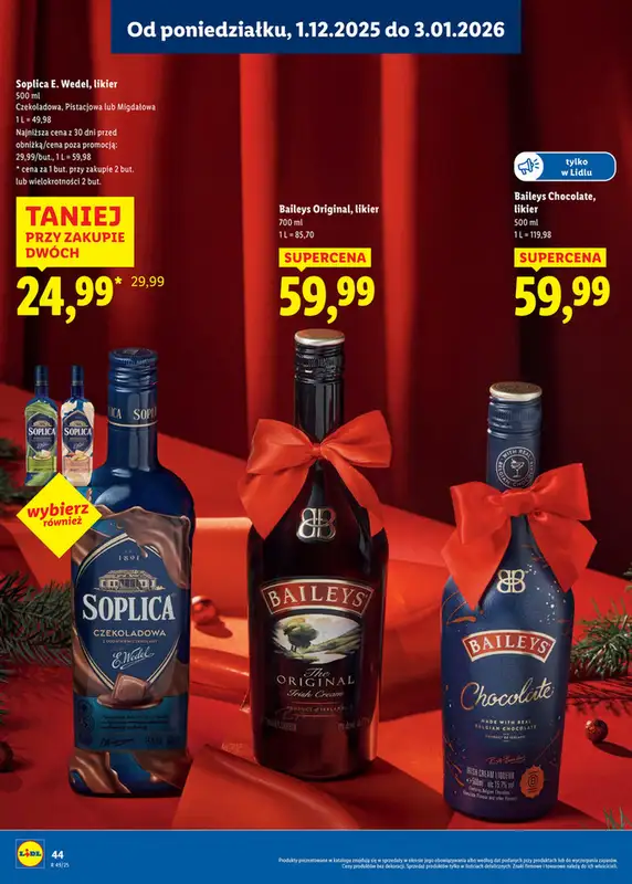 Lidl - gazetka promocyjna Katalog alkoholi mocnych i win  do soboty 03.01 - strona 44