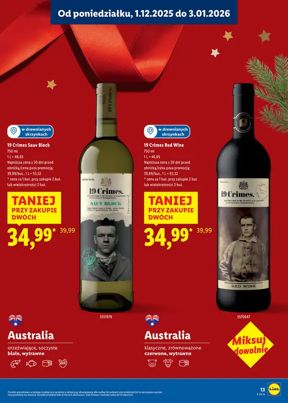 Lidl - gazetka promocyjna Katalog alkoholi mocnych i win  do soboty 03.01 - strona 13