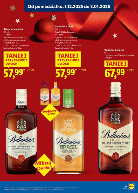 Lidl - gazetka promocyjna Katalog alkoholi mocnych i win  do soboty 03.01 - strona 27
