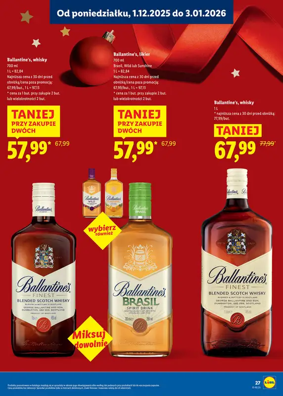 Lidl - gazetka promocyjna Katalog alkoholi mocnych i win  do soboty 03.01 - strona 27