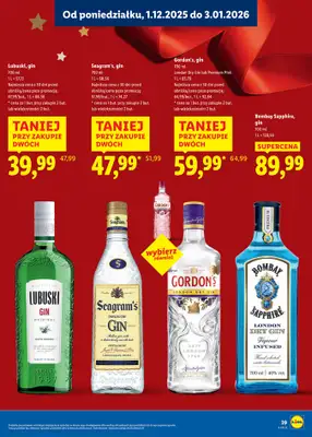 Lidl - gazetka promocyjna Katalog alkoholi mocnych i win  do soboty 03.01 - strona 39