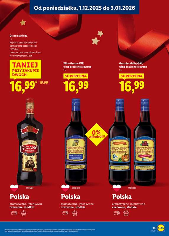 Lidl - gazetka promocyjna Katalog alkoholi mocnych i win od środy 03.12 do soboty 03.01 - strona 19