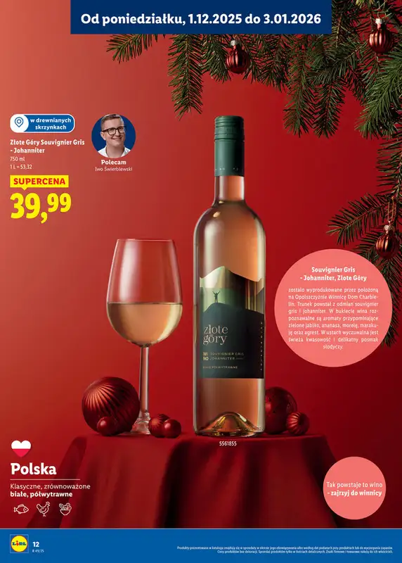 Lidl - gazetka promocyjna Katalog alkoholi mocnych i win  do soboty 03.01 - strona 12