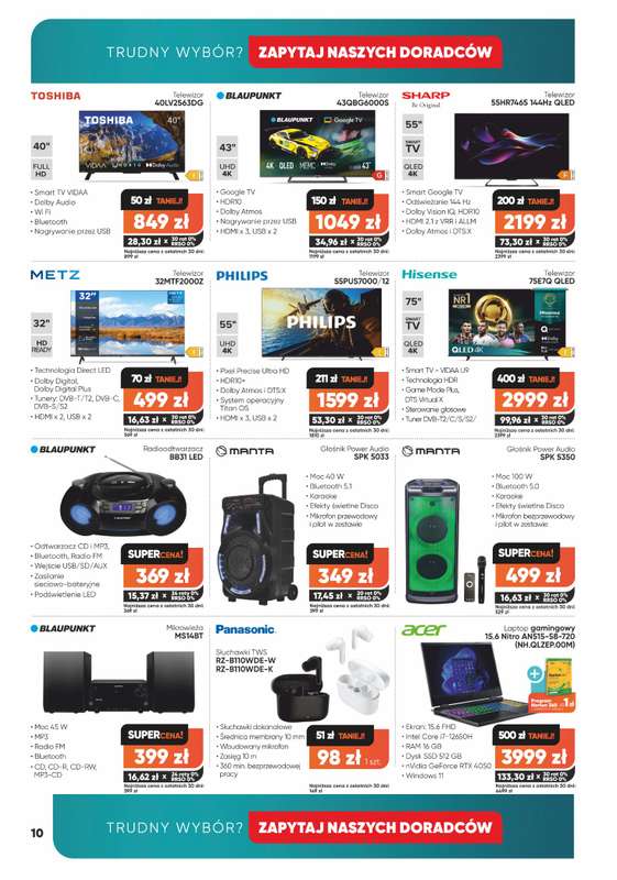 Max Elektro - gazetka promocyjna Gazetka od wtorku 02.12 do poniedziałku 29.12 - strona 10
