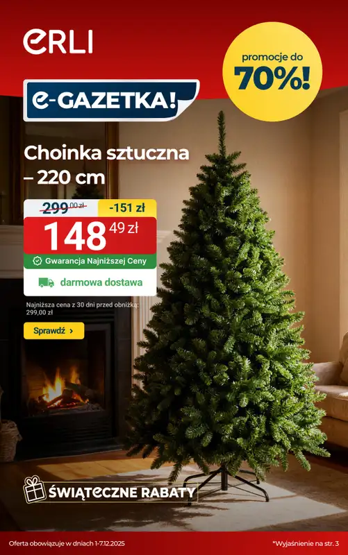 Erli - gazetka promocyjna TOP OKAZJE - Stwórz świąteczny klimat w domu! od piątku 05.12 do niedzieli 07.12