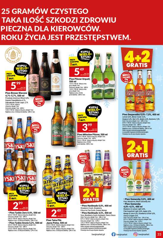 Twój Market - gazetka promocyjna Gazetka od środy 03.12 do wtorku 09.12 - strona 33