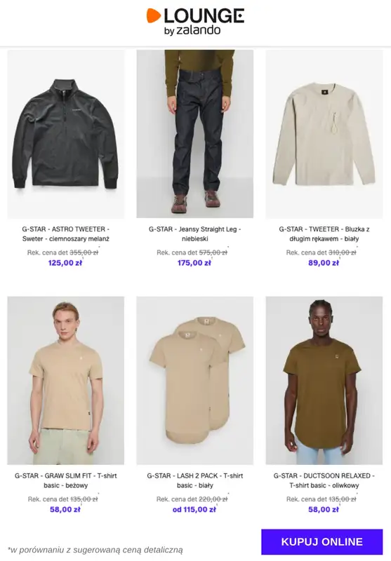 Lounge by Zalando - gazetka promocyjna Do -76%  G-Star - Mężczyźni od wtorku 02.12 do piątku 05.12 - strona 6