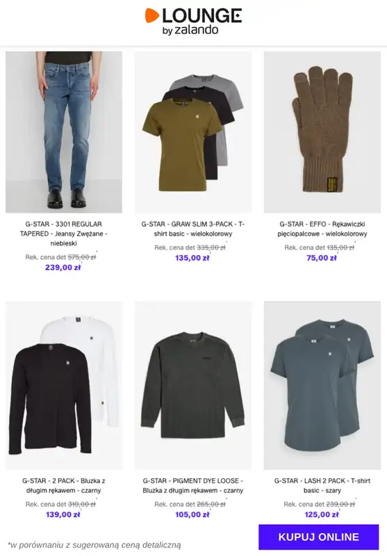 Lounge by Zalando - gazetka promocyjna Do -76%  G-Star - Mężczyźni od wtorku 02.12 do piątku 05.12 - strona 3