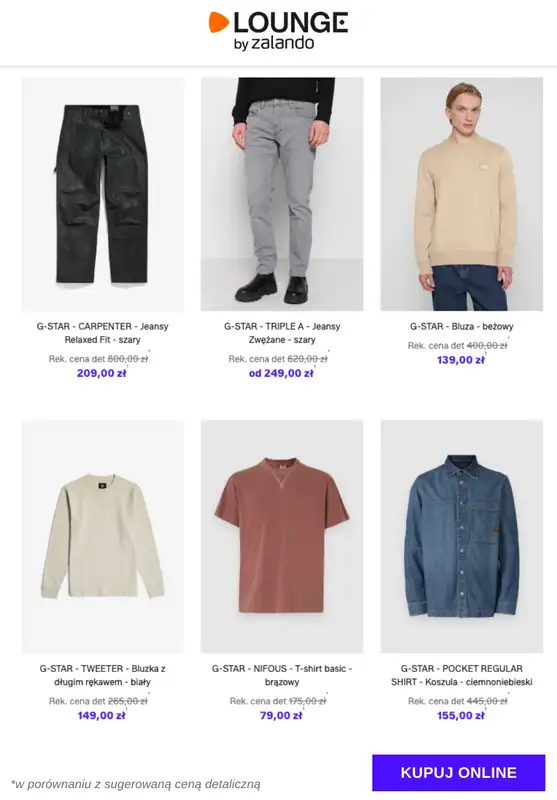 Lounge by Zalando - gazetka promocyjna Do -76%  G-Star - Mężczyźni od wtorku 02.12 do piątku 05.12 - strona 10