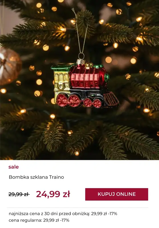 home&you - gazetka promocyjna Bombki i zawieszki na choinkę SALE od wtorku 02.12 do wtorku 09.12 - strona 8