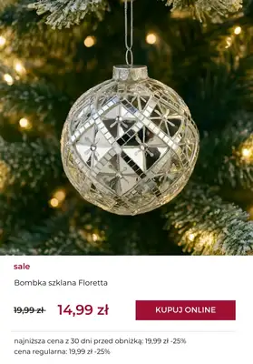 home&you - gazetka promocyjna Bombki i zawieszki na choinkę SALE od wtorku 02.12 do wtorku 09.12 - strona 7