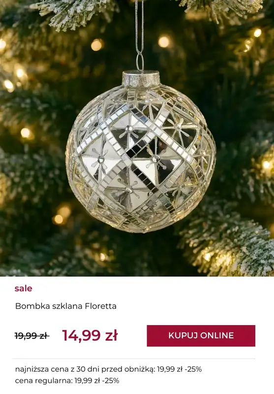 home&you - gazetka promocyjna Bombki i zawieszki na choinkę SALE od wtorku 02.12 do wtorku 09.12 - strona 7
