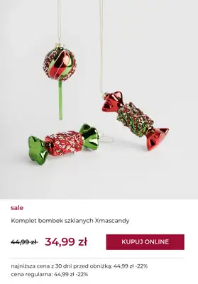 home&you - gazetka promocyjna Bombki i zawieszki na choinkę SALE od wtorku 02.12 do wtorku 09.12 - strona 2