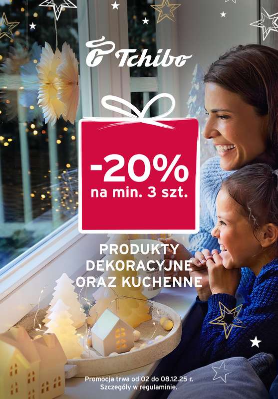 Tchibo - gazetka promocyjna -20% na min. 3szt. W Tchibo od wtorku 02.12 do poniedziałku 08.12