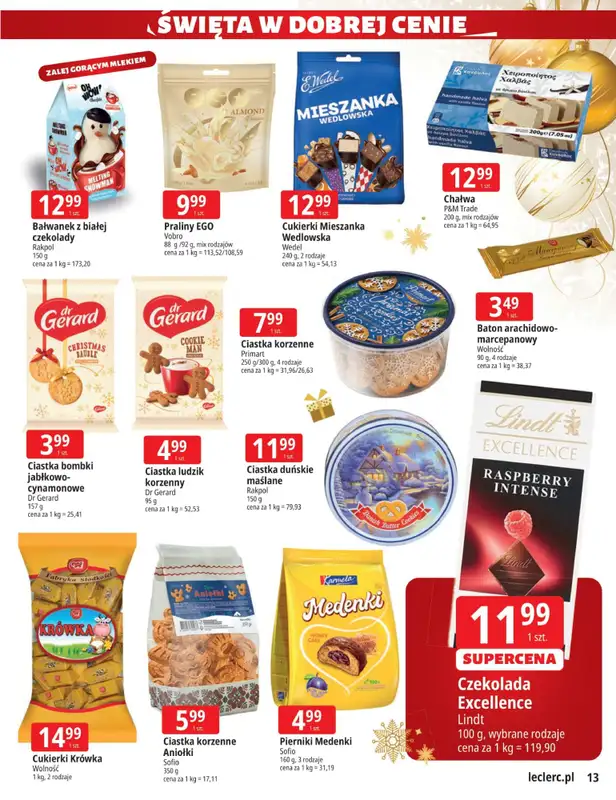 Leclerc - gazetka promocyjna Oferta E.Leclerc I Święta w dobrej cenie od wtorku 02.12 do niedzieli 14.12 - strona 13