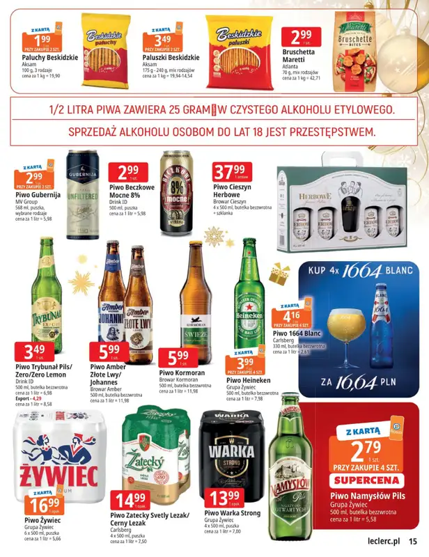 Leclerc - gazetka promocyjna Oferta E.Leclerc I Święta w dobrej cenie od wtorku 02.12 do niedzieli 14.12 - strona 15
