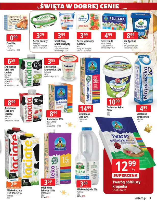 Leclerc - gazetka promocyjna Oferta E.Leclerc I Święta w dobrej cenie od wtorku 02.12 do niedzieli 14.12 - strona 7