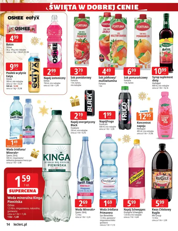 Leclerc - gazetka promocyjna Oferta E.Leclerc I Święta w dobrej cenie od wtorku 02.12 do niedzieli 14.12 - strona 14