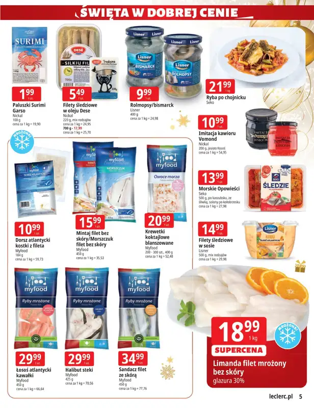 Leclerc - gazetka promocyjna Oferta E.Leclerc I Święta w dobrej cenie od wtorku 02.12 do niedzieli 14.12 - strona 5