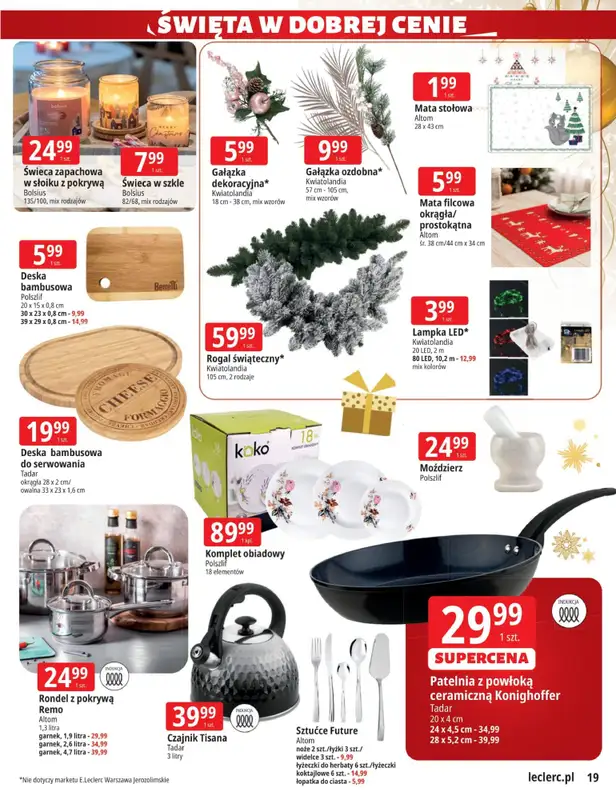 Leclerc - gazetka promocyjna Oferta E.Leclerc I Święta w dobrej cenie od wtorku 02.12 do niedzieli 14.12 - strona 19