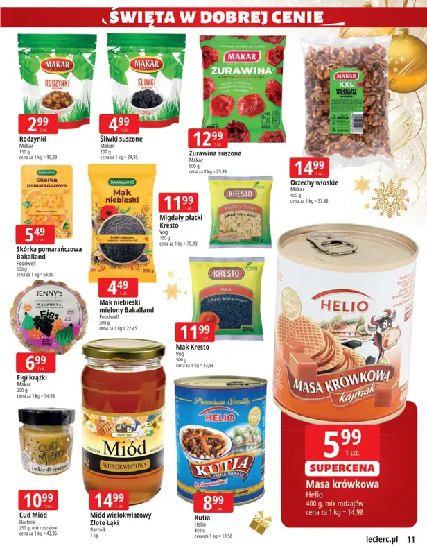 Leclerc - gazetka promocyjna Oferta E.Leclerc I Święta w dobrej cenie od wtorku 02.12 do niedzieli 14.12 - strona 11