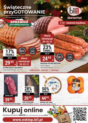 bi1 - gazetka promocyjna Gazetka Ełk I Świąteczne przyGOTOWANIE od środy 03.12 do wtorku 09.12