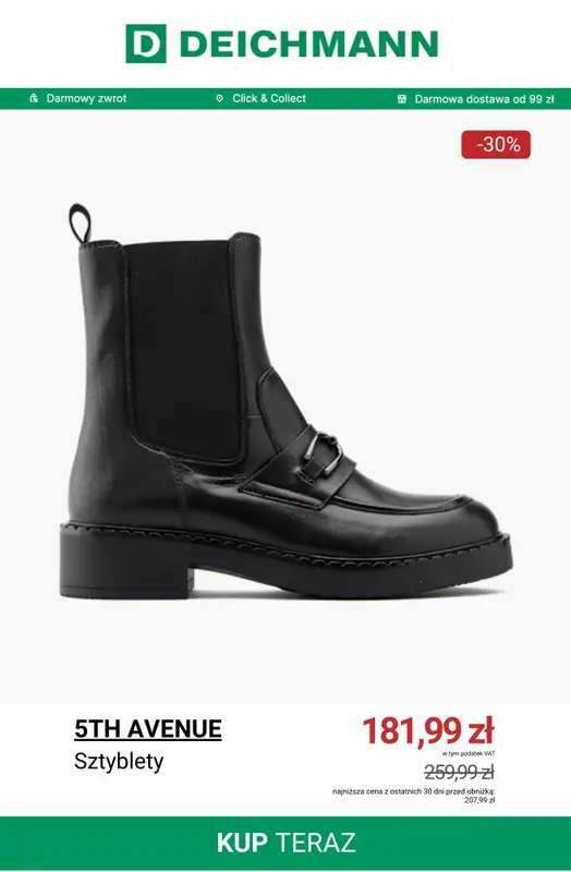 BEST SALE - gazetka promocyjna Deichmann | Do -50% na wyprzedaży od wtorku 02.12  - strona 9