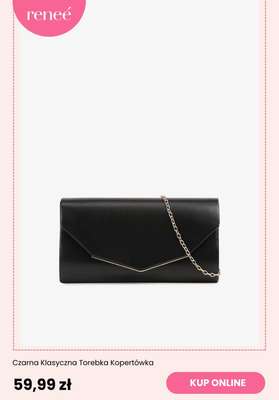 Czarna Klasyczna Torebka Kopertówka