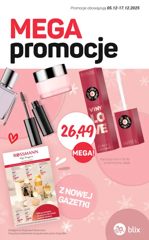Rossmann - gazetka promocyjna MEGA promocje z nowej gazetki od piątku 05.12 do środy 17.12