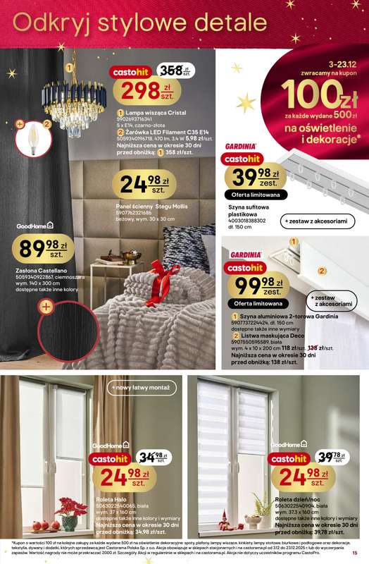 Castorama - gazetka promocyjna Święta od środy 03.12 do wtorku 23.12 - strona 15