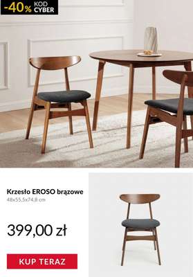 Krzesło EROSO brązowe