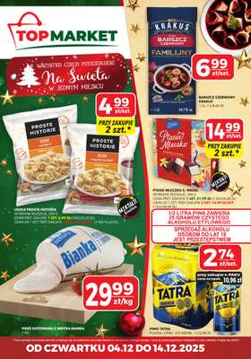 Top Market - gazetka promocyjna Gazetka od czwartku 04.12 do niedzieli 14.12