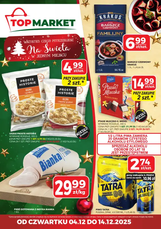 Top Market - gazetka promocyjna Gazetka od czwartku 04.12 do niedzieli 14.12