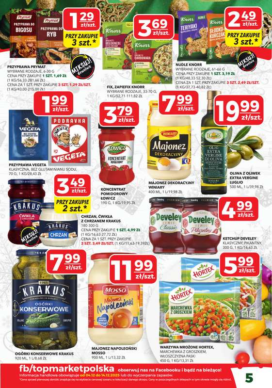Top Market - gazetka promocyjna Gazetka od czwartku 04.12 do niedzieli 14.12 - strona 5
