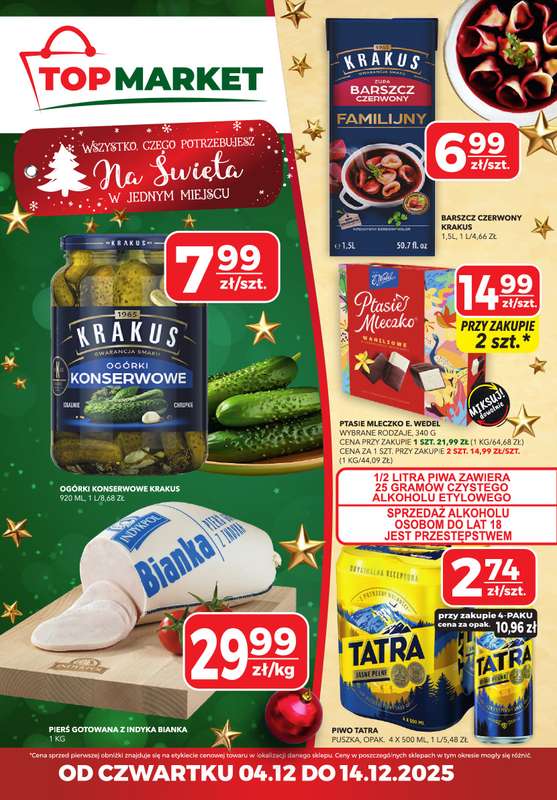 Top Market - gazetka promocyjna Gazetka od czwartku 04.12 do niedzieli 14.12