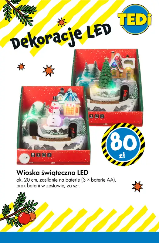 Tedi - gazetka promocyjna Świąteczne dekoracje LED - już od 14 zł! od wtorku 02.12 do poniedziałku 08.12 - strona 6