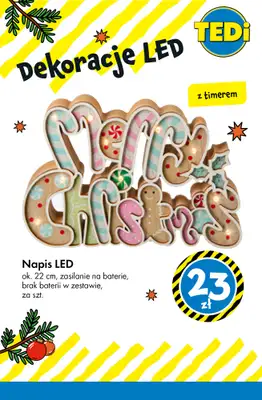 Tedi - gazetka promocyjna Świąteczne dekoracje LED - już od 14 zł! od wtorku 02.12 do poniedziałku 08.12 - strona 9