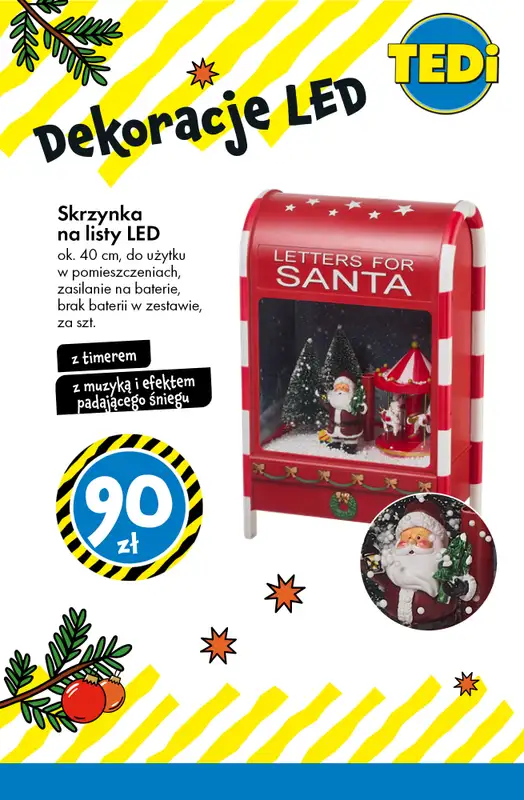 Tedi - gazetka promocyjna Świąteczne dekoracje LED - już od 14 zł! od wtorku 02.12 do poniedziałku 08.12 - strona 4