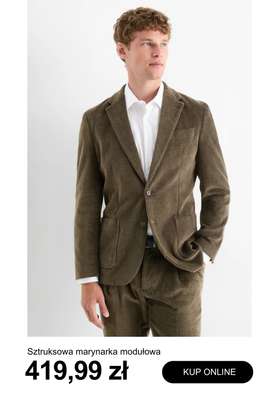 Sztruksowa marynarka modułowa