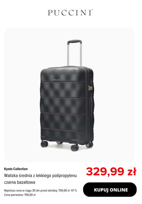 Prezenty - gazetka promocyjna Puccini | -25% na wybrane torebki, walizki i odzież od wtorku 02.12 do poniedziałku 22.12 - strona 4