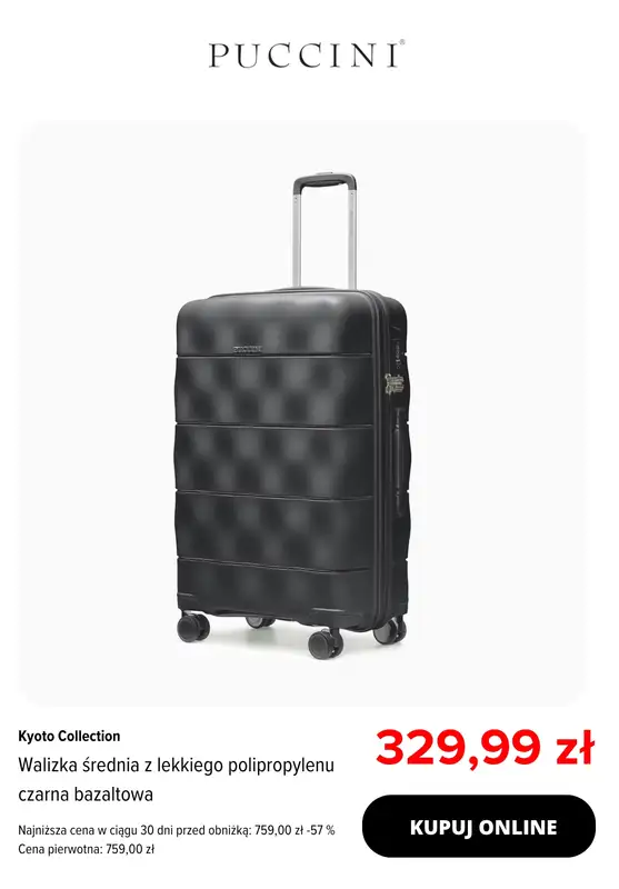 Prezenty - gazetka promocyjna Puccini | -25% na wybrane torebki, walizki i odzież od wtorku 02.12 do poniedziałku 22.12 - strona 4