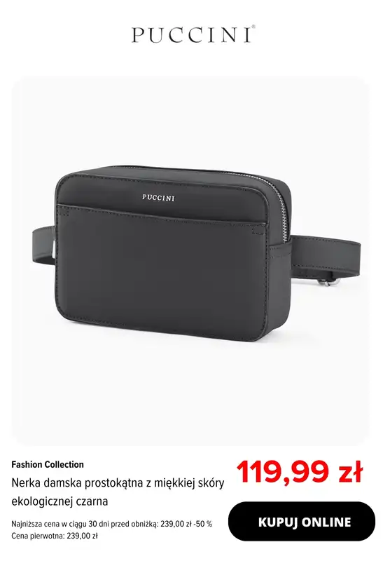 Prezenty - gazetka promocyjna Puccini | -25% na wybrane torebki, walizki i odzież od wtorku 02.12 do poniedziałku 22.12 - strona 6