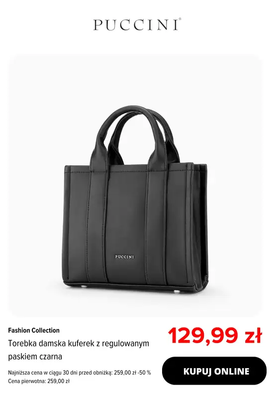Prezenty - gazetka promocyjna Puccini | -25% na wybrane torebki, walizki i odzież od wtorku 02.12 do poniedziałku 22.12 - strona 3