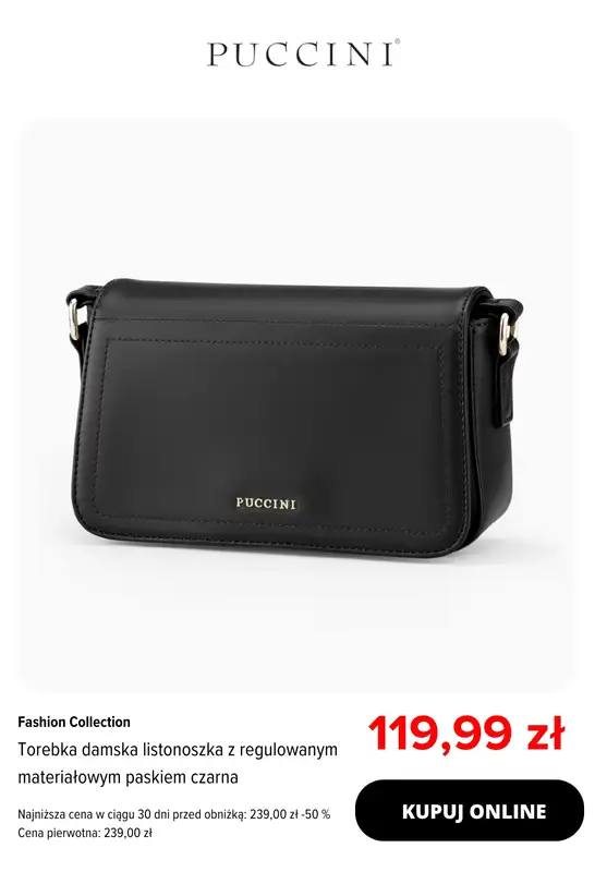 Prezenty - gazetka promocyjna Puccini | -25% na wybrane torebki, walizki i odzież od wtorku 02.12 do poniedziałku 22.12 - strona 2