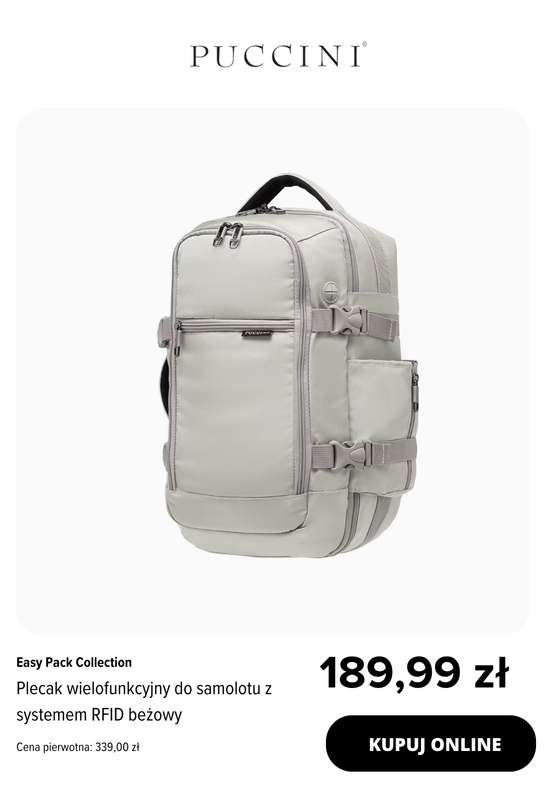 BEST SALE - gazetka promocyjna Puccini | Plecaki do samolotu -25% na drugi, tańszy produkt od wtorku 02.12 do poniedziałku 22.12 - strona 10