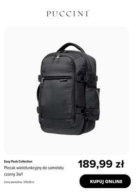 BEST SALE - gazetka promocyjna Puccini | Plecaki do samolotu -25% na drugi, tańszy produkt od wtorku 02.12 do poniedziałku 22.12 - strona 3