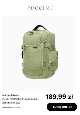 BEST SALE - gazetka promocyjna Puccini | Plecaki do samolotu -25% na drugi, tańszy produkt od wtorku 02.12 do poniedziałku 22.12 - strona 7