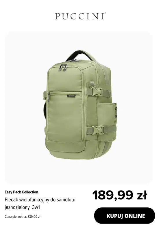 BEST SALE - gazetka promocyjna Puccini | Plecaki do samolotu -25% na drugi, tańszy produkt od wtorku 02.12 do poniedziałku 22.12 - strona 7
