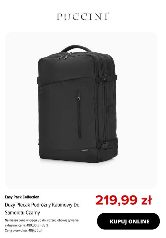 BEST SALE - gazetka promocyjna Puccini | Plecaki do samolotu -25% na drugi, tańszy produkt od wtorku 02.12 do poniedziałku 22.12 - strona 5