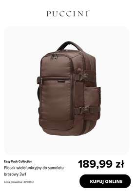 BEST SALE - gazetka promocyjna Puccini | Plecaki do samolotu -25% na drugi, tańszy produkt od wtorku 02.12 do poniedziałku 22.12 - strona 4